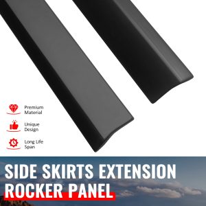 Fits 24-26 Ford Mustang IKON Style Matte Black Side Skirts Extension Lip Add on - Image 3