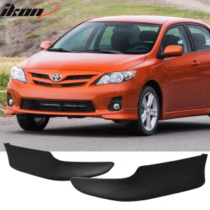 Fits 11-13 Toyota Corolla OE Factory Style 2PCS Front Bumper Lip Splitters PP - Image 4
