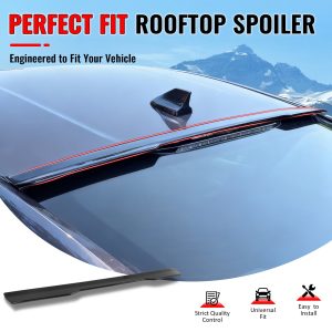 Fits 24-26 Ford Mustang S650 Coupe OE Style Rear Roof Spoiler Gloss Black ABS - Image 4
