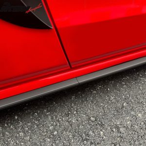 Fits 10-14 Ford Mustang GT500 Style 2PC Side Skirts Rocker Panel ABS Matte Black - Image 3