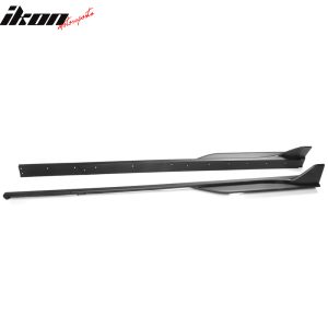 Fits 10-14 Ford Mustang GT500 Style 2PC Side Skirts Rocker Panel ABS Matte Black - Image 5