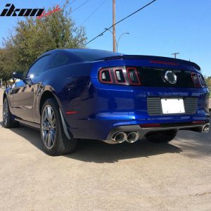 Fits 13-14 Ford Mustang GT500 Matte Black PP Rear Diffuser Lip W/ V1 Style Fin - Image 3