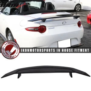 Mazda MX-5 Miata 16-23 Rear Trunk Spoiler Wing Deck Lid Tail Gloss Black - Image 6