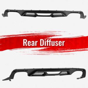Fits 15-17 Ford Mustang GT500 Style Rear Bumper Lip Diffuser PP 4PCS Matte Black - Image 3