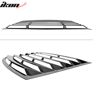 Fits 10-15 Chevy Camaro Carbon Fiber Print Window Louver Rear Sun Shade Cover - Image 5