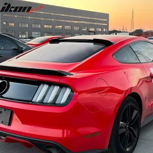Fits 15-23 Ford Mustang Coupe MK 6 R Style Rear Roof Spoiler Wing Gloss Black - Image 4
