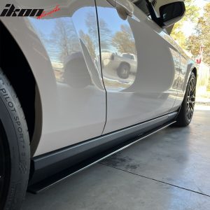 Fits 10-14 Ford Mustang Side Skirts Extension Pair Unpainted Black Left Right PU - Image 3