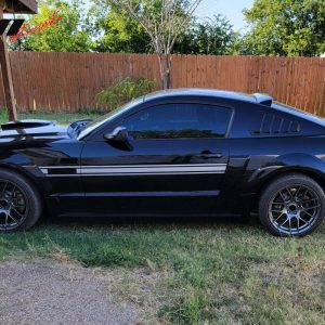 Fits 05-14 Ford Mustang Coupe Rear Window Roof Spoiler Visor PP Wing Gloss Black - Image 5