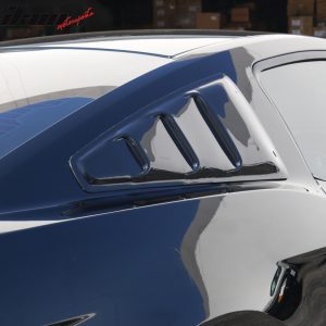 Fits 05-14 Ford Mustang Coupe Side Quarter Window Louver Vent Translucent Smoked - Image 3