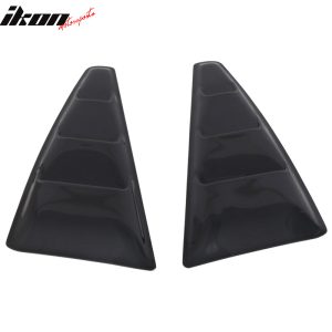 Fits 05-14 Ford Mustang Coupe Side Quarter Window Louver Vent Translucent Smoked - Image 4