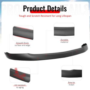 Fits 05-09 Ford Mustang GT V8 Front Bumper Lip Matte Black Spoiler 1PC Splitter - Image 4