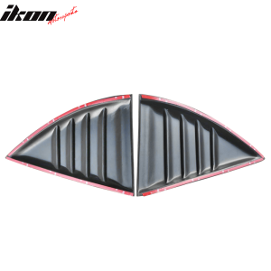 Fits 10-15 Chevy Camaro XE Coupe Window Louvers Scoops Cover Pair Matte Black PP - Image 3