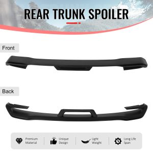 Fits 24-26 Ford Mustang Dark Horse Style Rear Trunk Spoiler Wing Matte Black ABS - Image 3