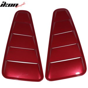 Fits 10-14 Ford Mustang OE Style Side Quarter Window Louvers Painted PP #U6 Red - Image 4