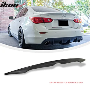 Fits 14-24 Infiniti Q50 OE Style Rear Trunk Lid Spoiler Wing Lip Unpainted ABS - Image 6