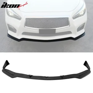 Fits 14-17 Infiniti Q50 Q50S Sport Front Bumper Lip Air Dam Chin Spoiler PU 1PC - Image 6