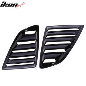 Fits 15-23 Ford Mustang OE Style Side Quarter Window Louver Cover Gloss Black - Image 5