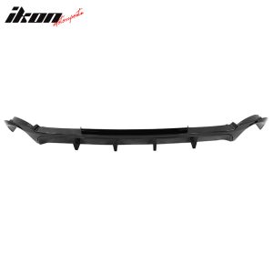Fits 13-14 Ford Mustang V6 GT Gloss Black PP Rear Diffuser Lip W/ V1 Style Fin - Image 3