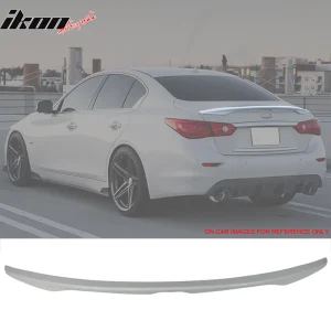 Fits 14-24 INFINITI Q50 OE Style Rear Trunk Spoiler Wing Lip Painted #QAW White - Image 6
