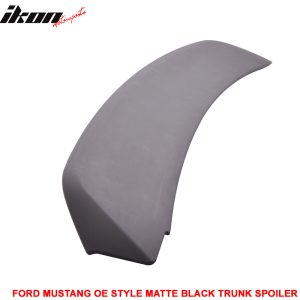 Fits 05-09 Ford Mustang Matte Black OE Style Rear Trunk Lid Spoiler Wing Lip ABS - Image 3