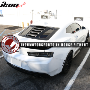 Fits 16-24 Chevrolet Camaro Coupe 2PCS GT Side + IKON V2 Rear Window Louvers ABS - Image 4