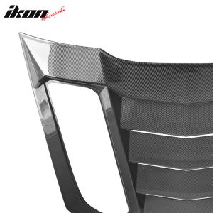 Fits 15-24 Ford Mustang Rear Window Louver Sun Shade Cover - Carbon Fiber Print - Image 3