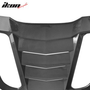 Fits 15-24 Ford Mustang Rear Window Louver Sun Shade Cover - Carbon Fiber Print - Image 4