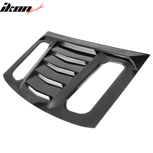 Fits 16-24 Chevy Camaro V2 Rear Window Louver Sun Shade Cover Vent Gloss Black - Image 3