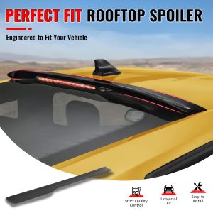 Fits 24-26 Ford Mustang S650 Coupe OE Style Rear Roof Spoiler Matte Black ABS - Image 4