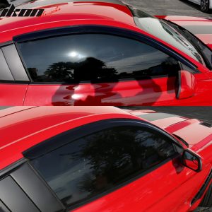 Fits 15-23 Ford Mustang Coupe Only Acrylic Window Visors Rain Guard Vent 2Pc Set - Image 4