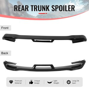 Fits 24-26 Ford Mustang Dark Horse Style Trunk Spoiler Carbon Fiber Print ABS - Image 3