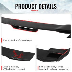 Fits 24-26 Ford Mustang Dark Horse Style Trunk Spoiler Carbon Fiber Print ABS - Image 4