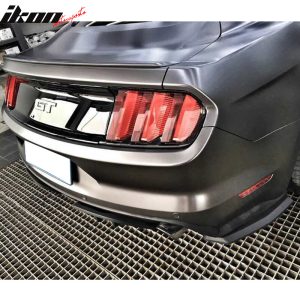 Fit 15-17 Ford Mustang Premium R Style Rear Bumper Lip Diffuser Side Valance 3PC - Image 5