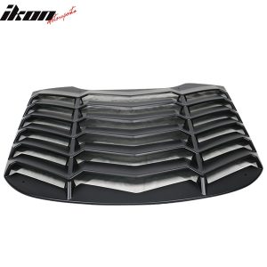 Fits 15-23 Ford Mustang IKON Style Rear Side Window Louver - Matte Black - Image 4