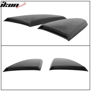 Fits 15-23 Ford Mustang IKON Style Rear Side Window Louver - Matte Black - Image 5