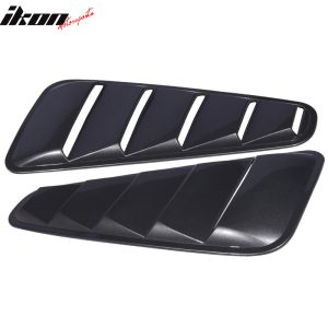 Fits 10-14 Ford Mustang OE Style Side Quarter Window Louvers Painted PP #UJ Gray - Image 3