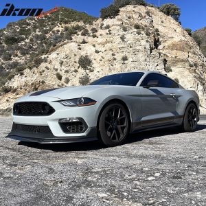 Fits 21-23 Mustang Mach 1 Handling Package Front Bumper Lip Carbon Fiber Print - Image 4