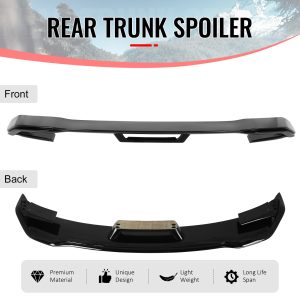 Fits 24-26 Ford Mustang Dark Horse Style Rear Trunk Spoiler Wing Gloss Black ABS - Image 3