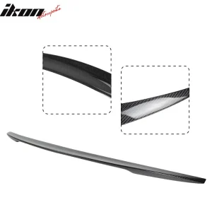 Rear Trunk Spoiler Lip Fits 14-24 Infiniti Q50 Performance Style Carbon Fiber CF - Image 6