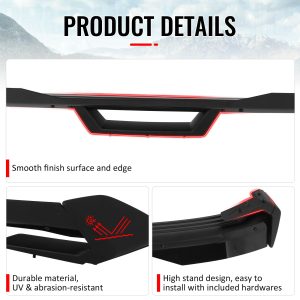 Fits 24-26 Ford Mustang Dark Horse HP Style Trunk Spoiler Wing Matte Black ABS - Image 4