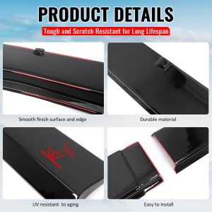 For 24-26 Ford Mustang R Style 2PCS Side Skirts Add On Splitters Gloss Black ABS - Image 4