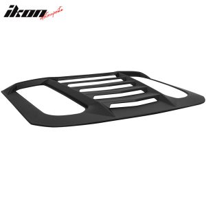 Fits 15-24 Ford Mustang Coupe IKON V2 Rear Window Louver Cover ABS Matte Black - Image 3
