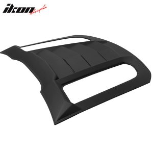 Fits 15-24 Ford Mustang Coupe IKON V2 Rear Window Louver Cover ABS Matte Black - Image 4