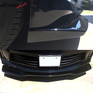 Fits 16-18 Chevy Camaro ZL1 Style Front Bumper Lip PP Gloss Black - Image 3