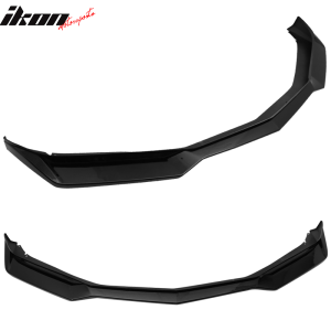 Fits 16-18 Chevy Camaro ZL1 Style Front Bumper Lip PP Gloss Black - Image 4