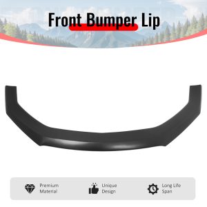 Fits 24-26 Ford Mustang Ecoboost & GT Matte Black Front Lip Dark Horse Style ABS - Image 3