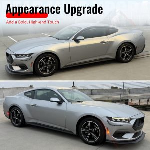 Fits 24-26 Ford Mustang Ecoboost & GT Matte Black Front Lip Dark Horse Style ABS - Image 5