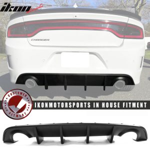 Fits 24-26 Mustang Dark Horse Rear Bumper Diffuser OE Style Matte Black Spoiler - Image 11