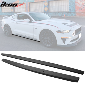 Fits 15-23 Ford Mustang Side Skirts Extension OE Textured Black PP - Image 1