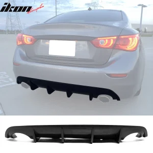 Fits 14-17 INFINITI Q50 Sport ST Rear Bumper Lip Splitter Protector PU - Image 6